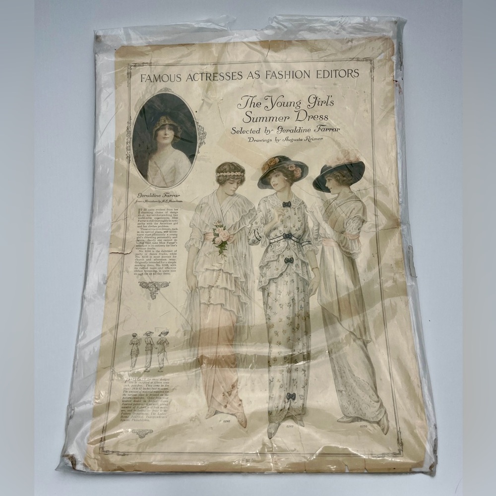 Vintage Victorian 2 sides Page from Ladies Home Journal